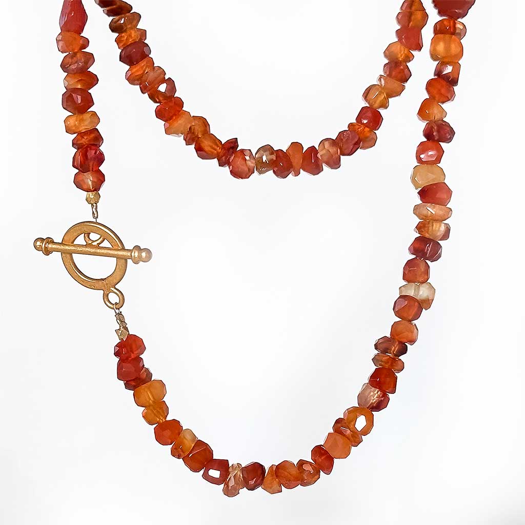 Carnelian & Gold Necklace