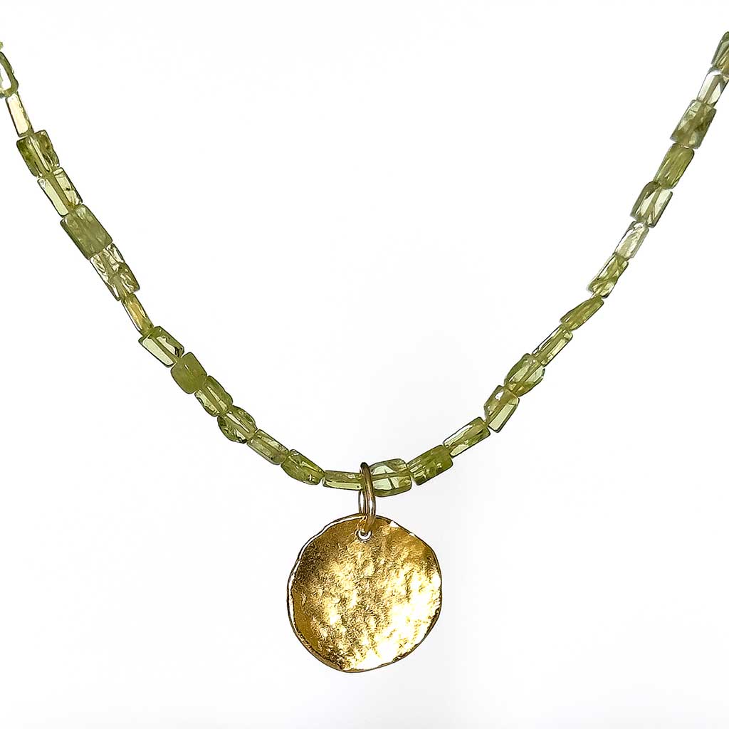 Peridot and Gold Necklace