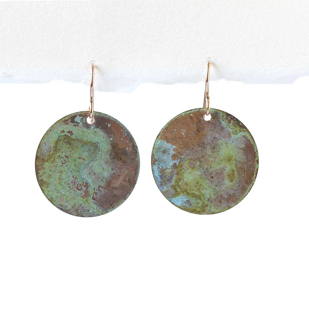 Green Sea Patina Earrings