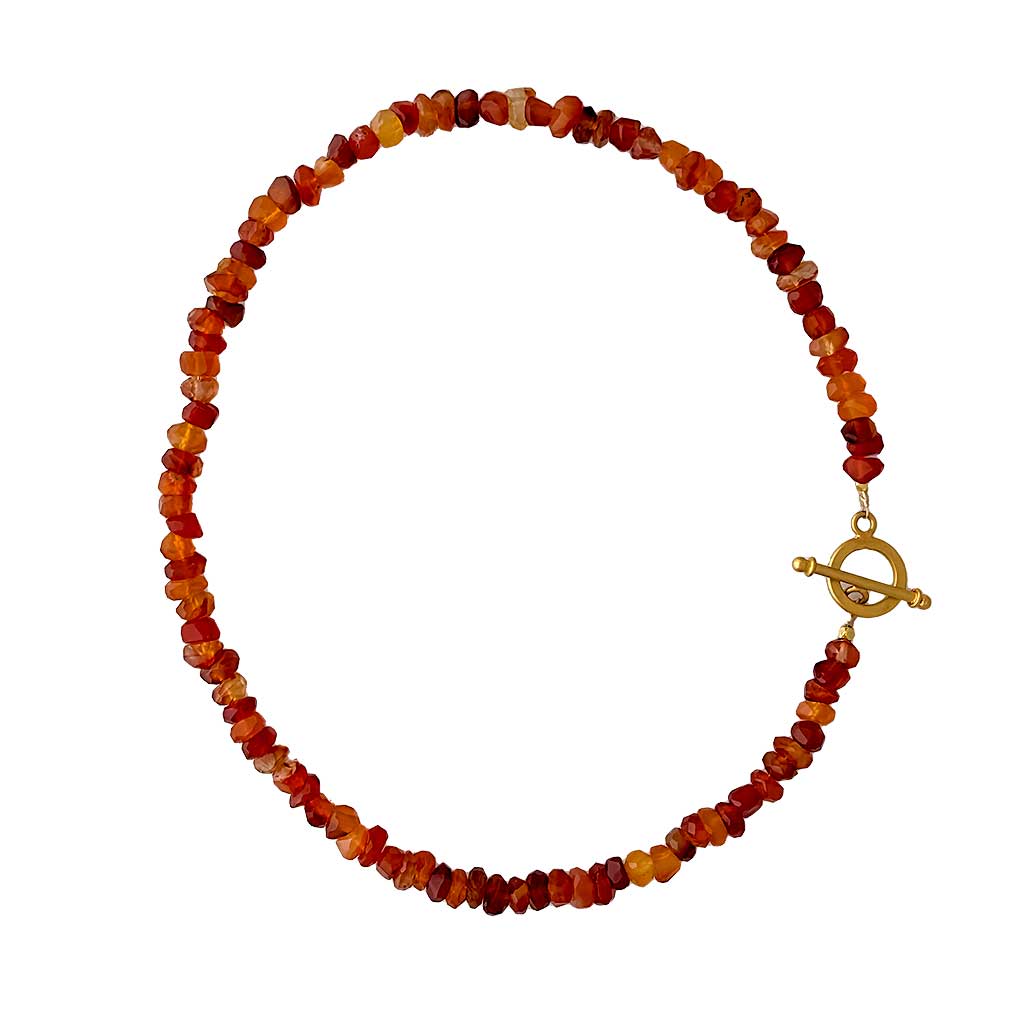 Carnelian & Gold Necklace
