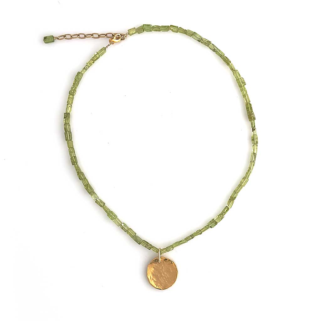 Peridot and Gold Necklace