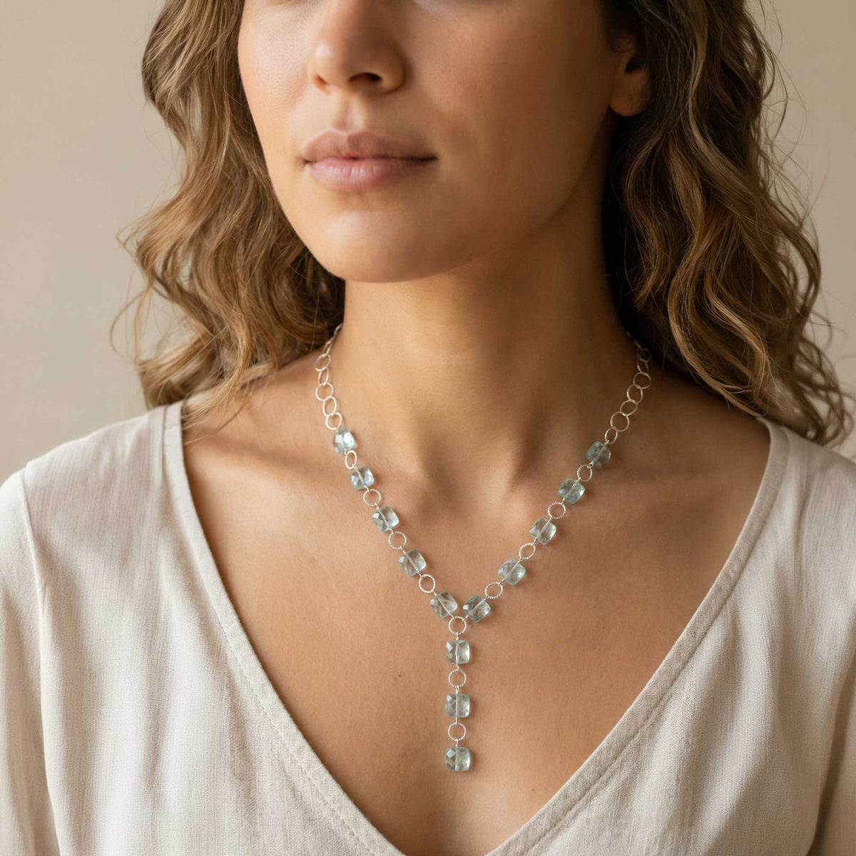 Aqua T Necklace