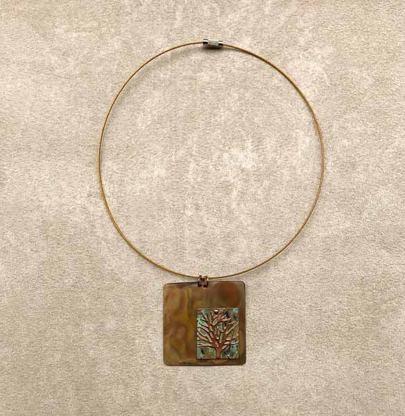 Copper & Patina Tree of Necklace