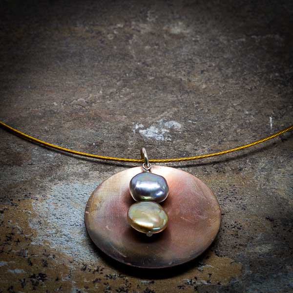 Geometry & Pearl Patina Choker Necklace