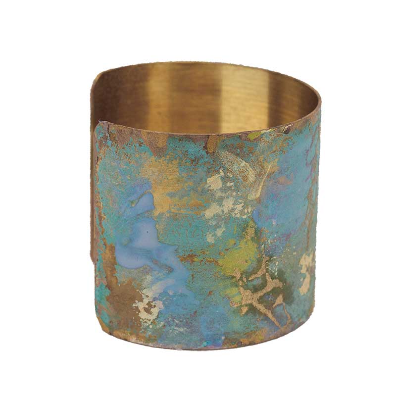 Iridescent Patina Painted Cuff - VI