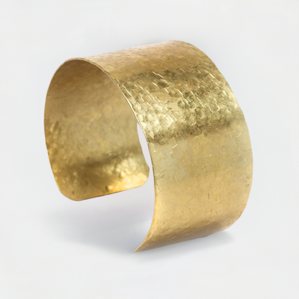 Hammered Brass Cuff Bracelet