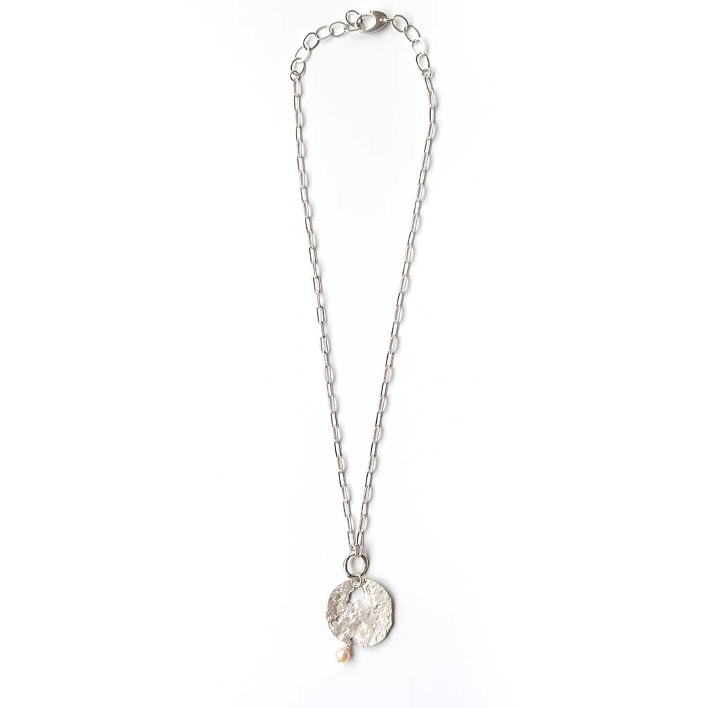 Reticulated Silver with Pearl Necklace VP-01