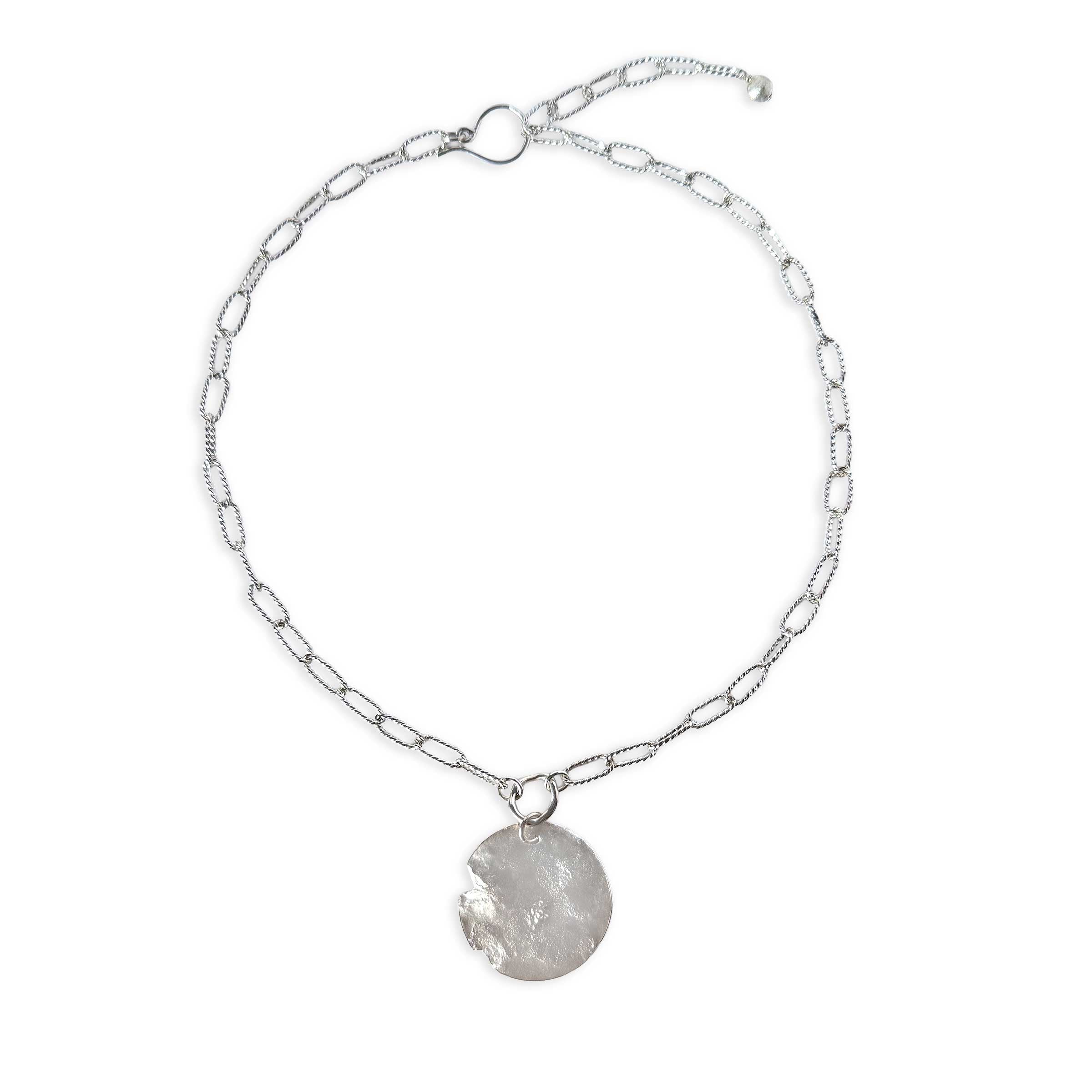Reticulated Silver Necklace v-01