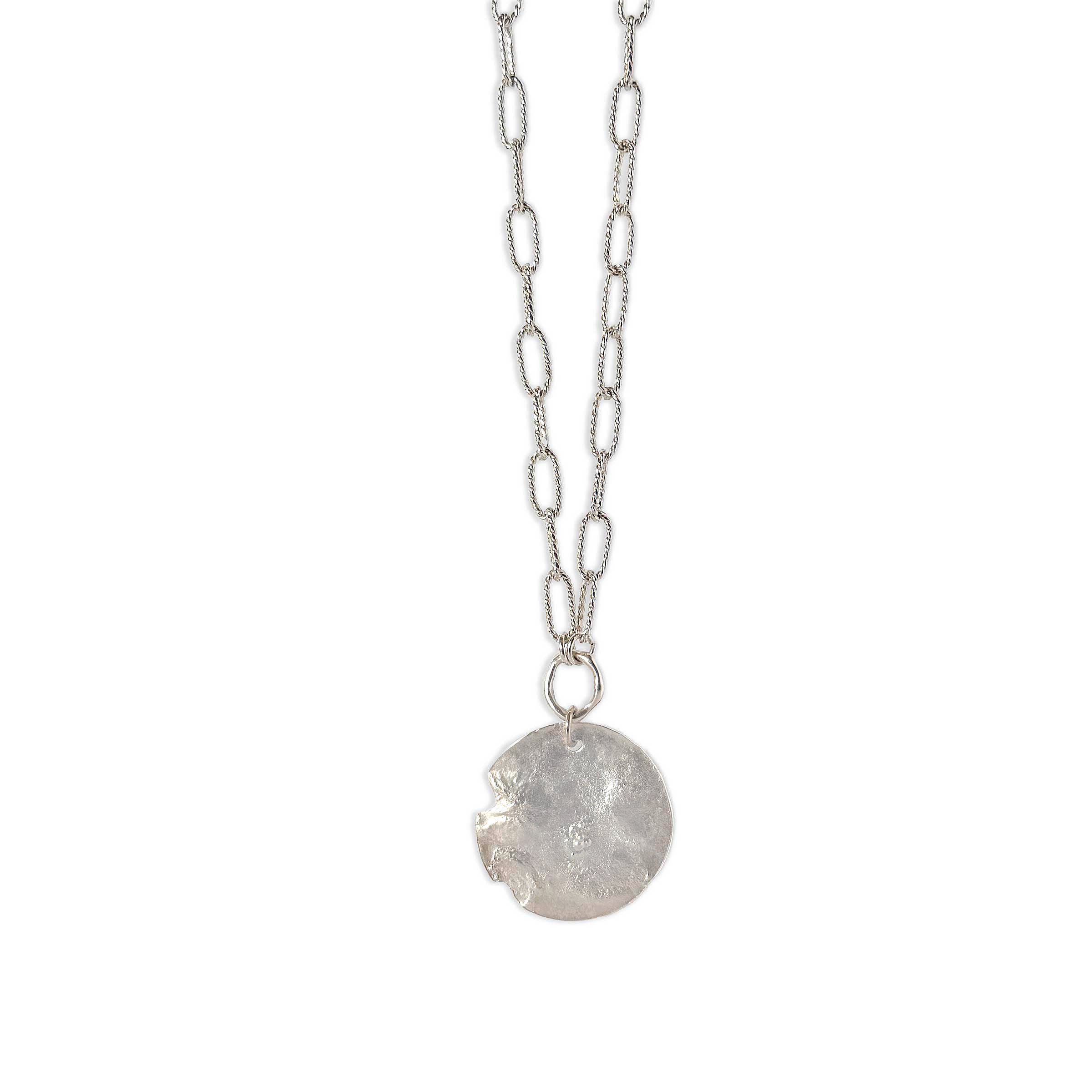 Reticulated Silver Necklace v-01