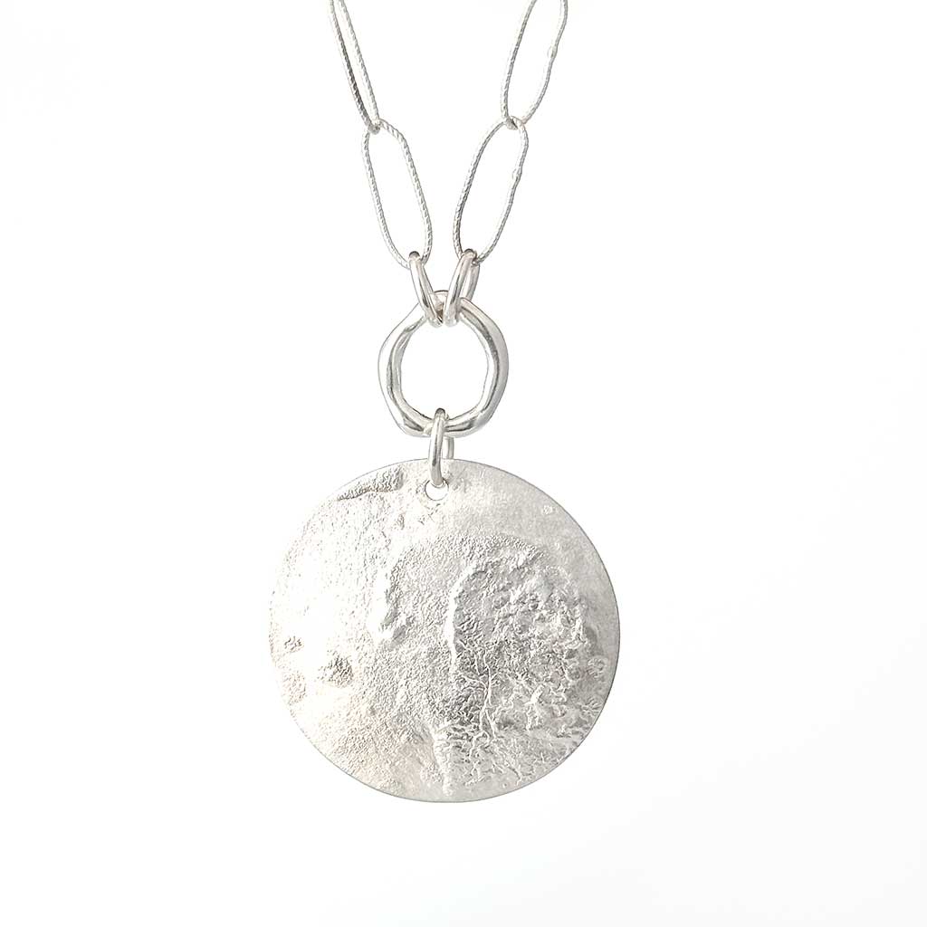 Reticulated Silver Necklace v-12