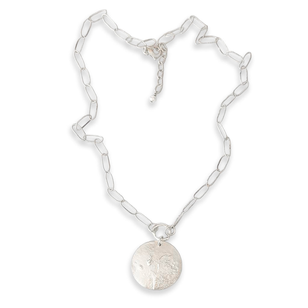 Reticulated Silver Necklace v-12