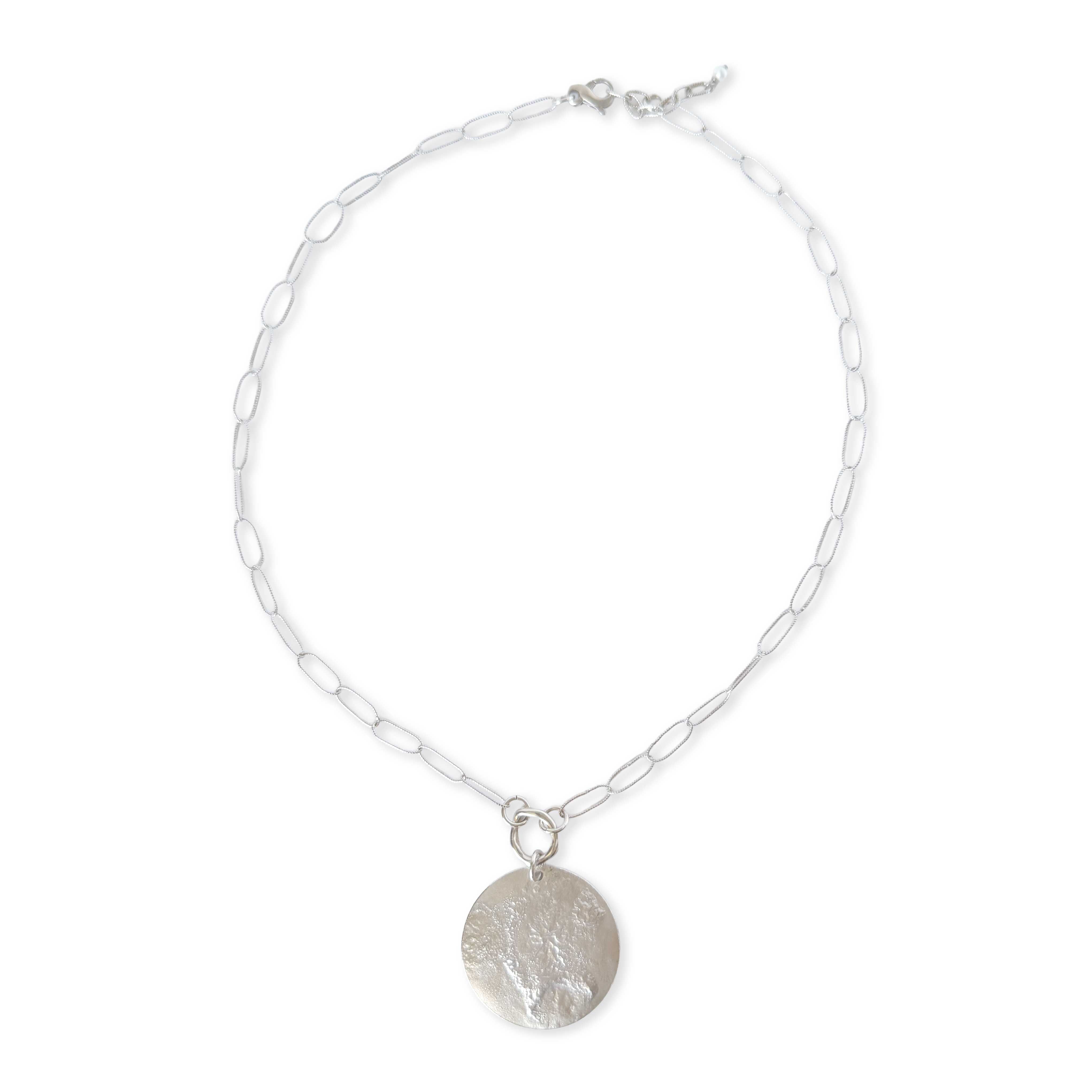 Reticulated Silver Necklace v-13
