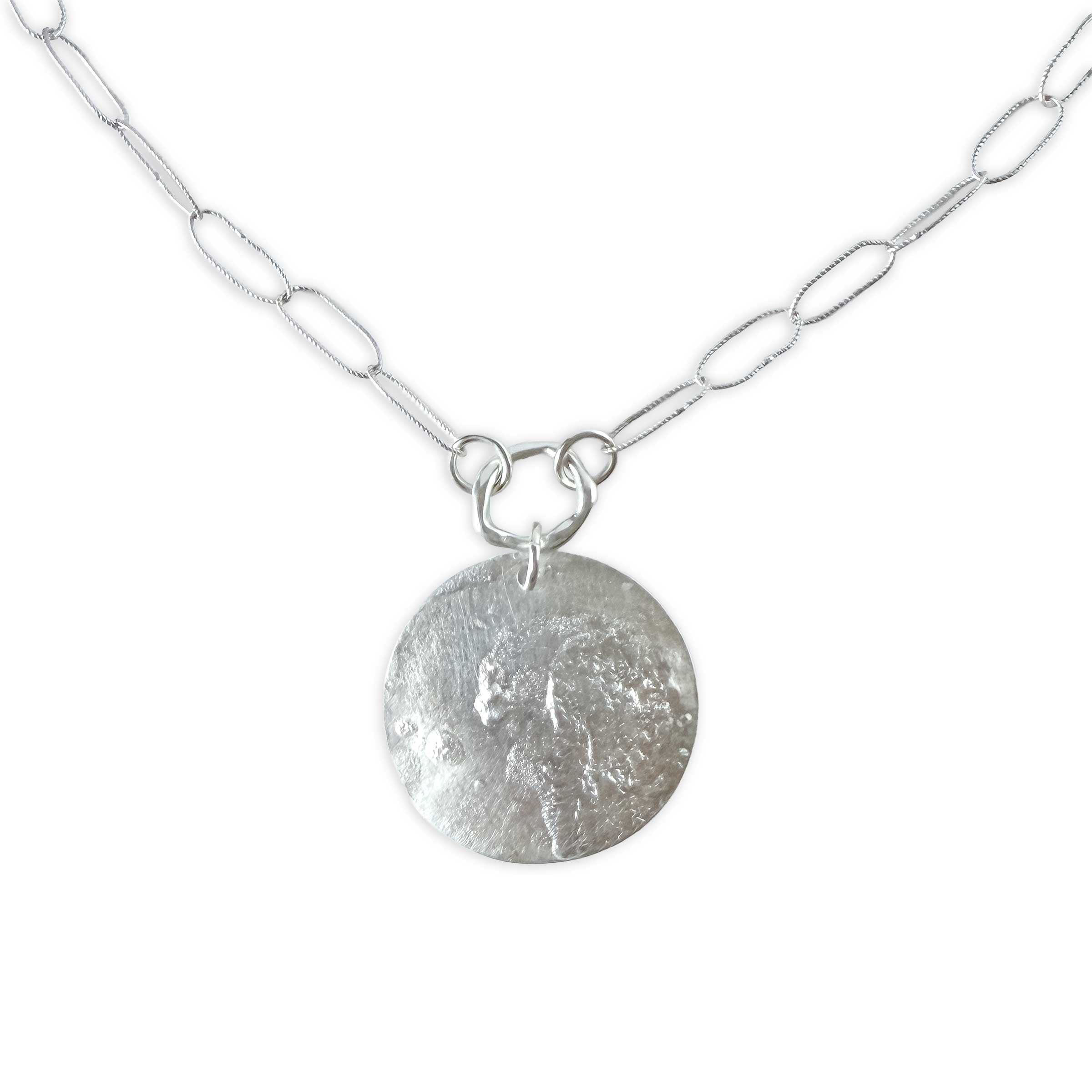 Reticulated Silver Necklace v-13