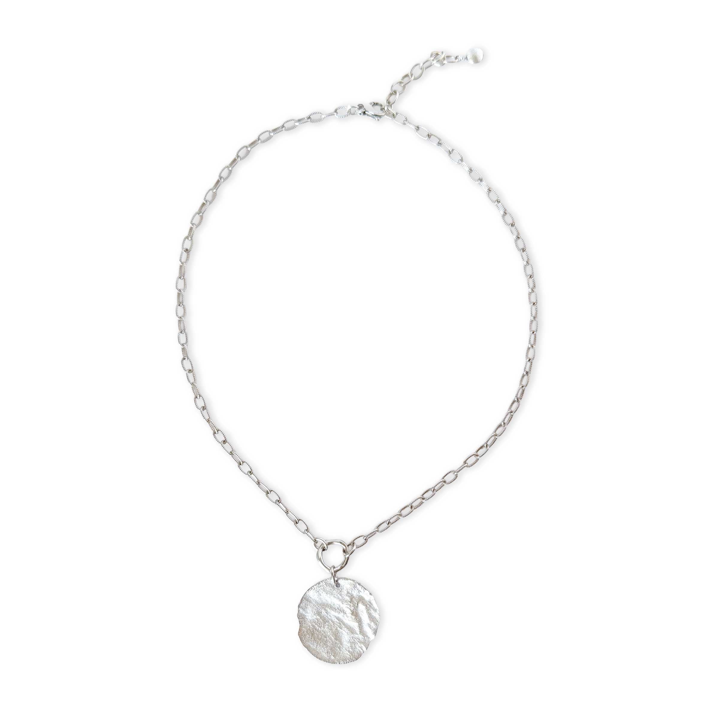 Reticulated Silver Necklace v-08