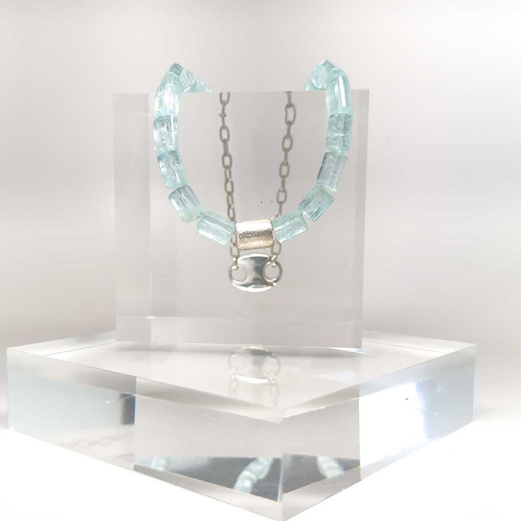Aquamarine & Sterling Silver Necklace