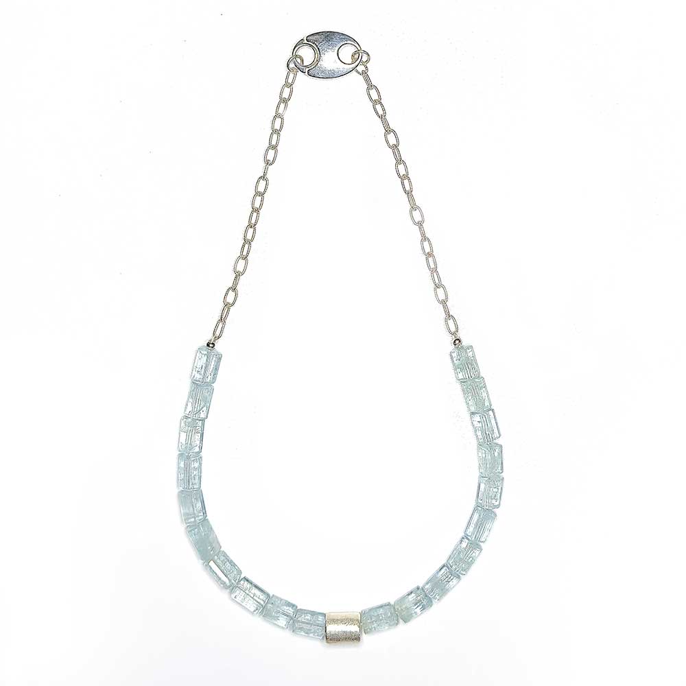 Aquamarine & Sterling Silver Necklace