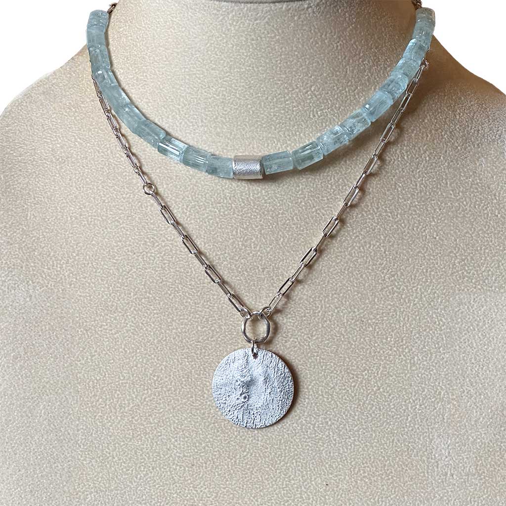 Aquamarine & Sterling Silver Necklace