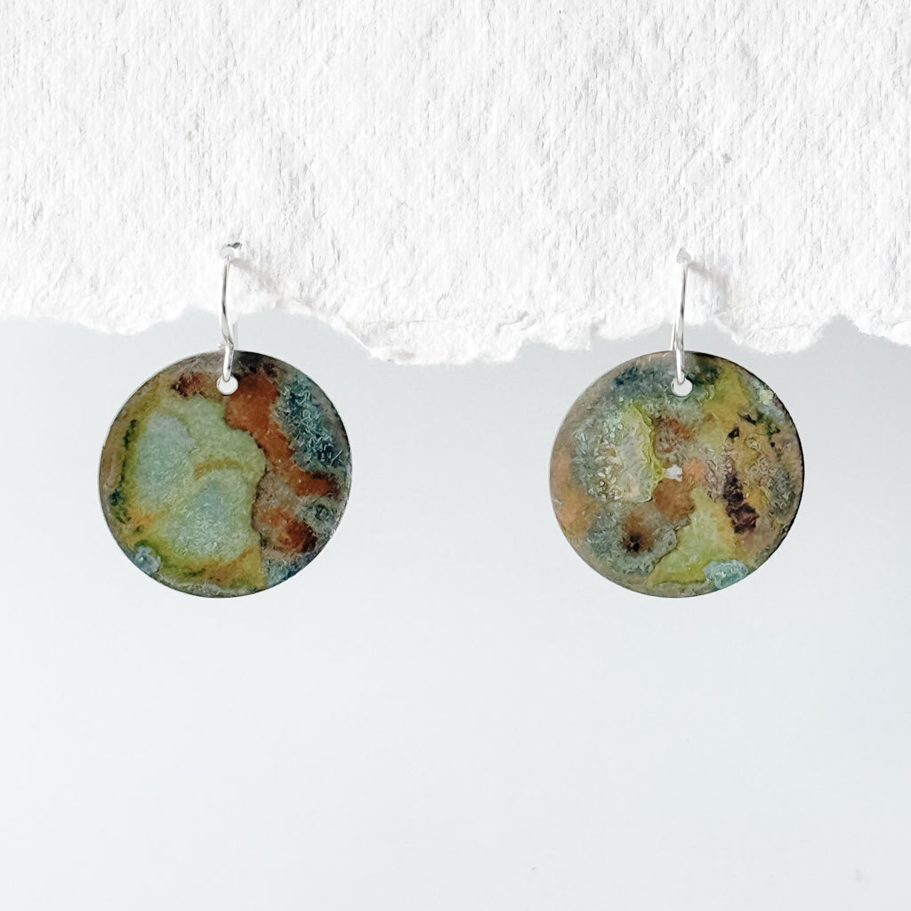 Earthy Rust Patina Earrings