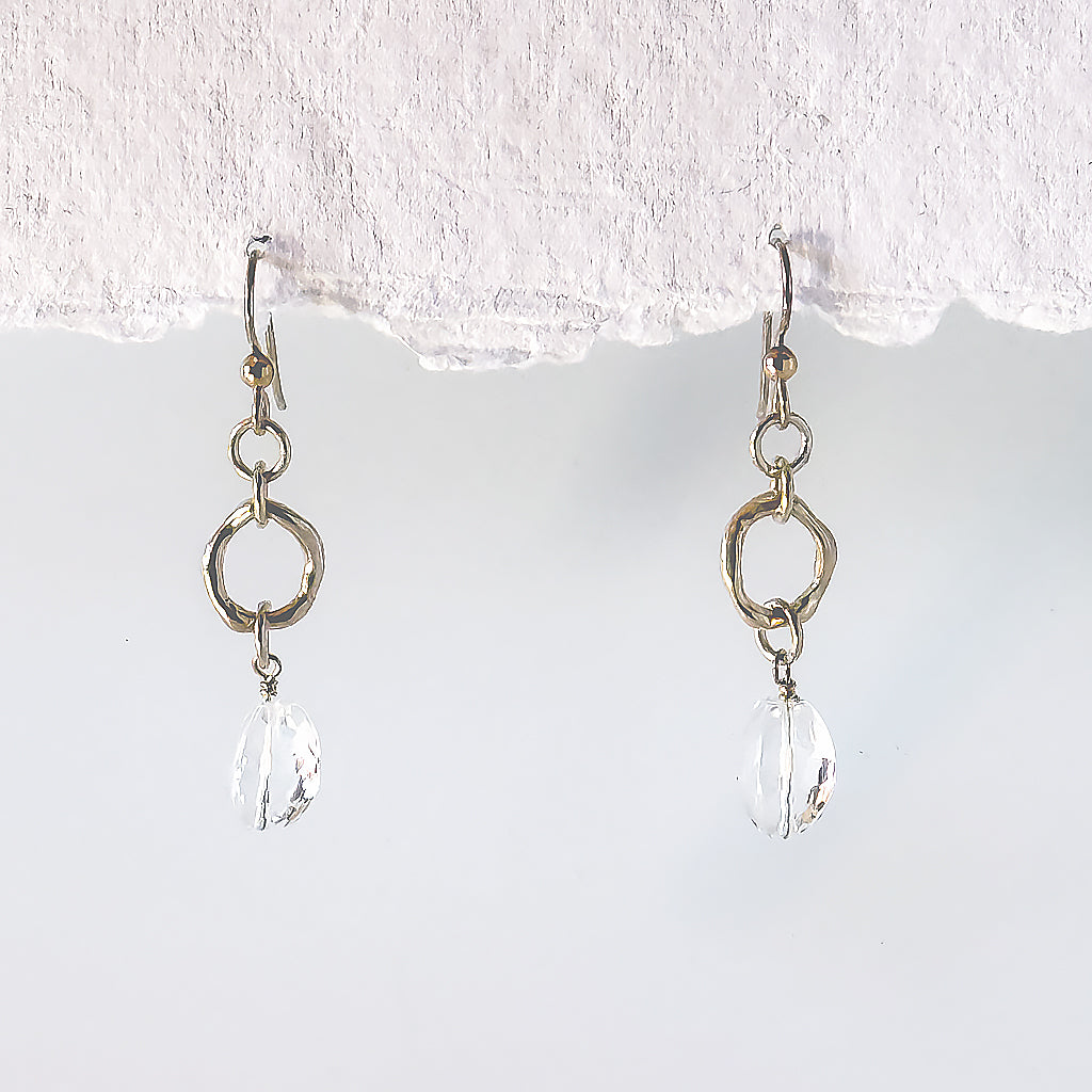 Silver & Crystal Quartz Earrings