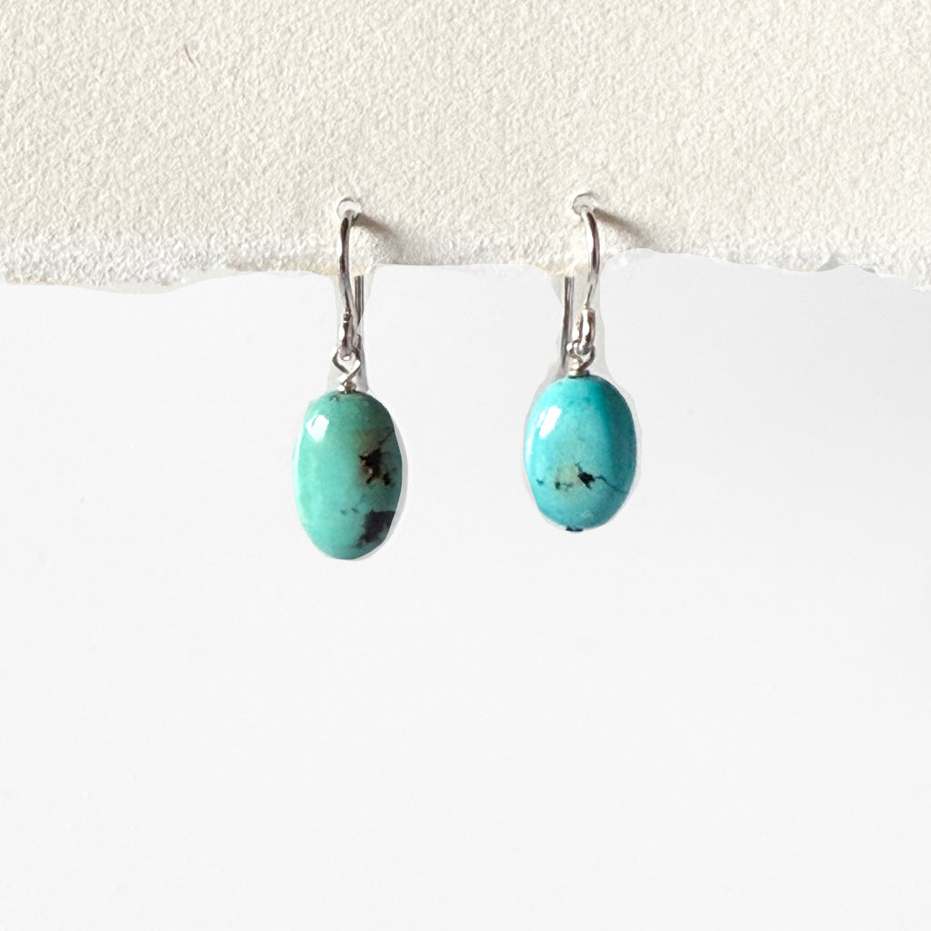 Turquoise Small Oval Earrings