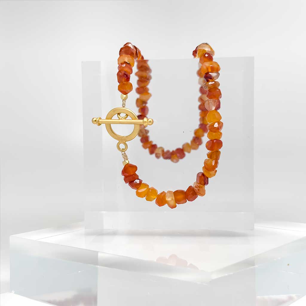 Carnelian & Gold Necklace