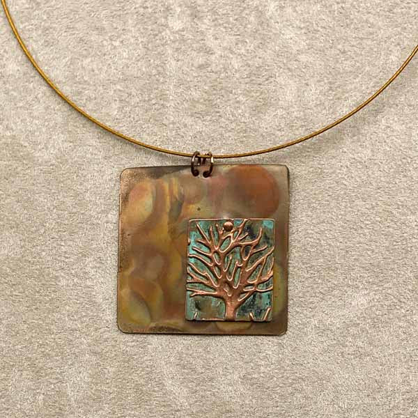 Copper & Patina Tree of Necklace