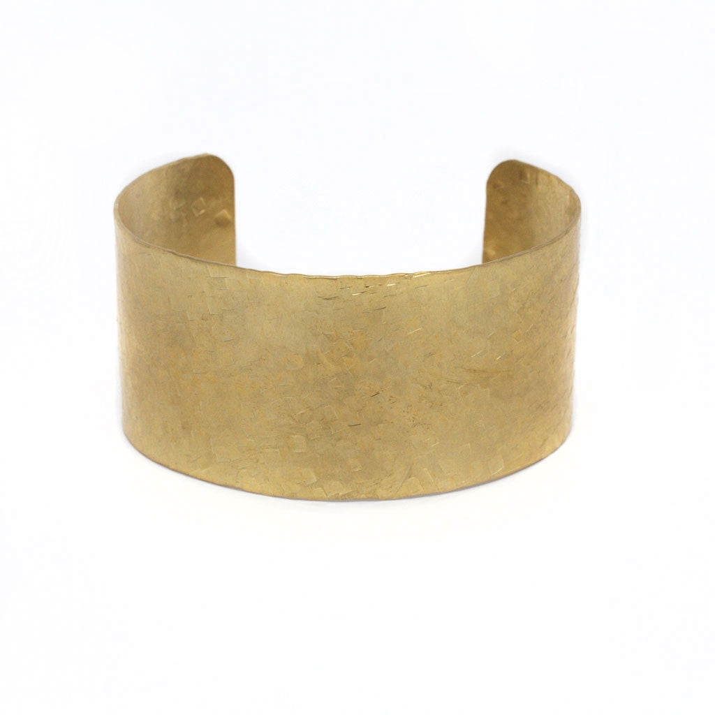 Hammered Brass Cuff Bracelet