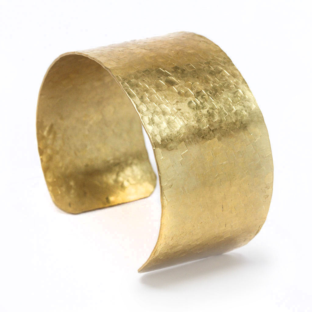 Hammered Brass Cuff Bracelet