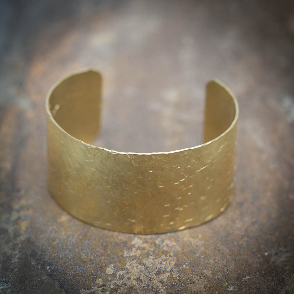 Hammered Brass Cuff Bracelet