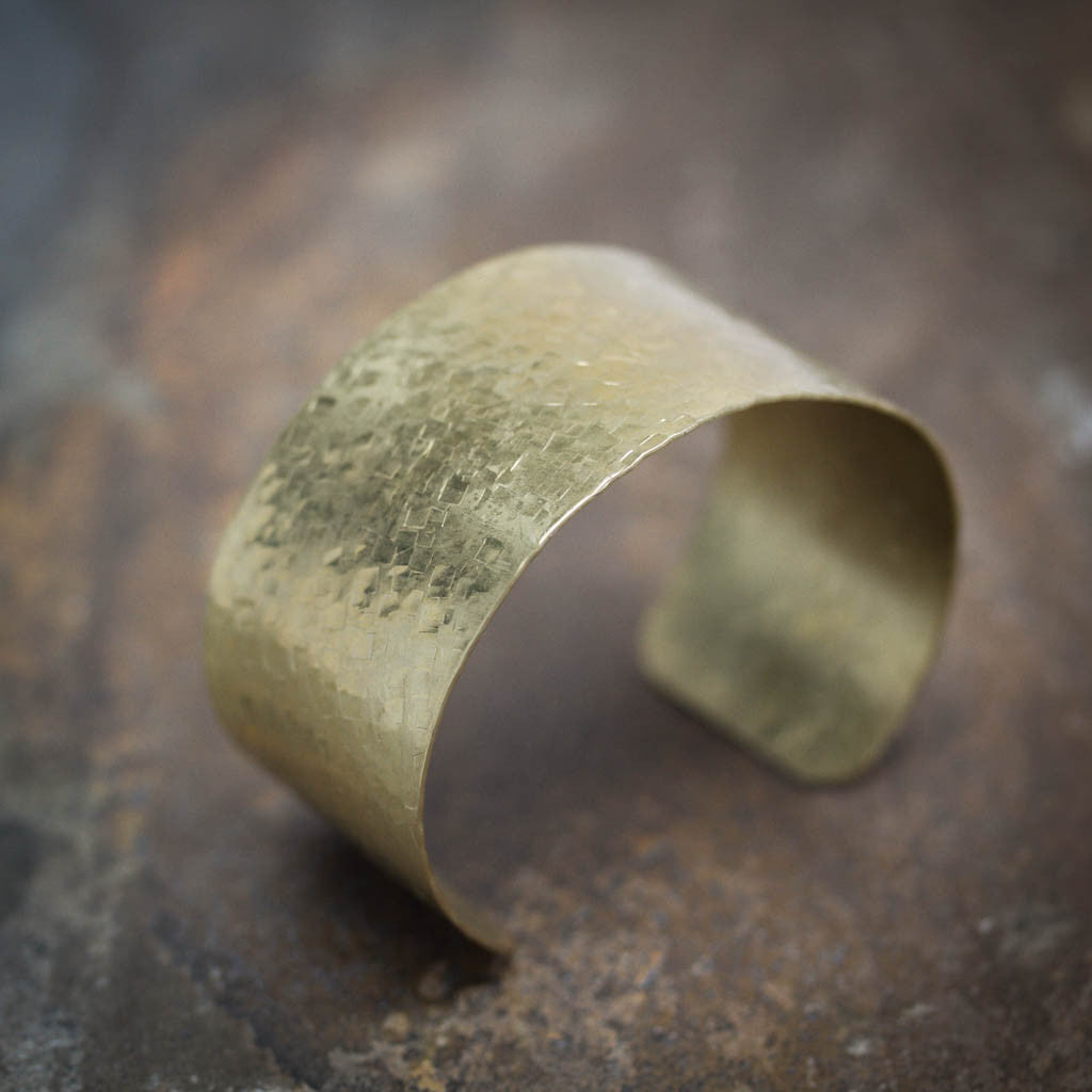 Hammered Brass Cuff Bracelet