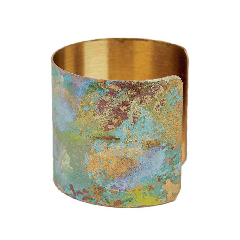 Iridescent Patina Painted Cuff - VI