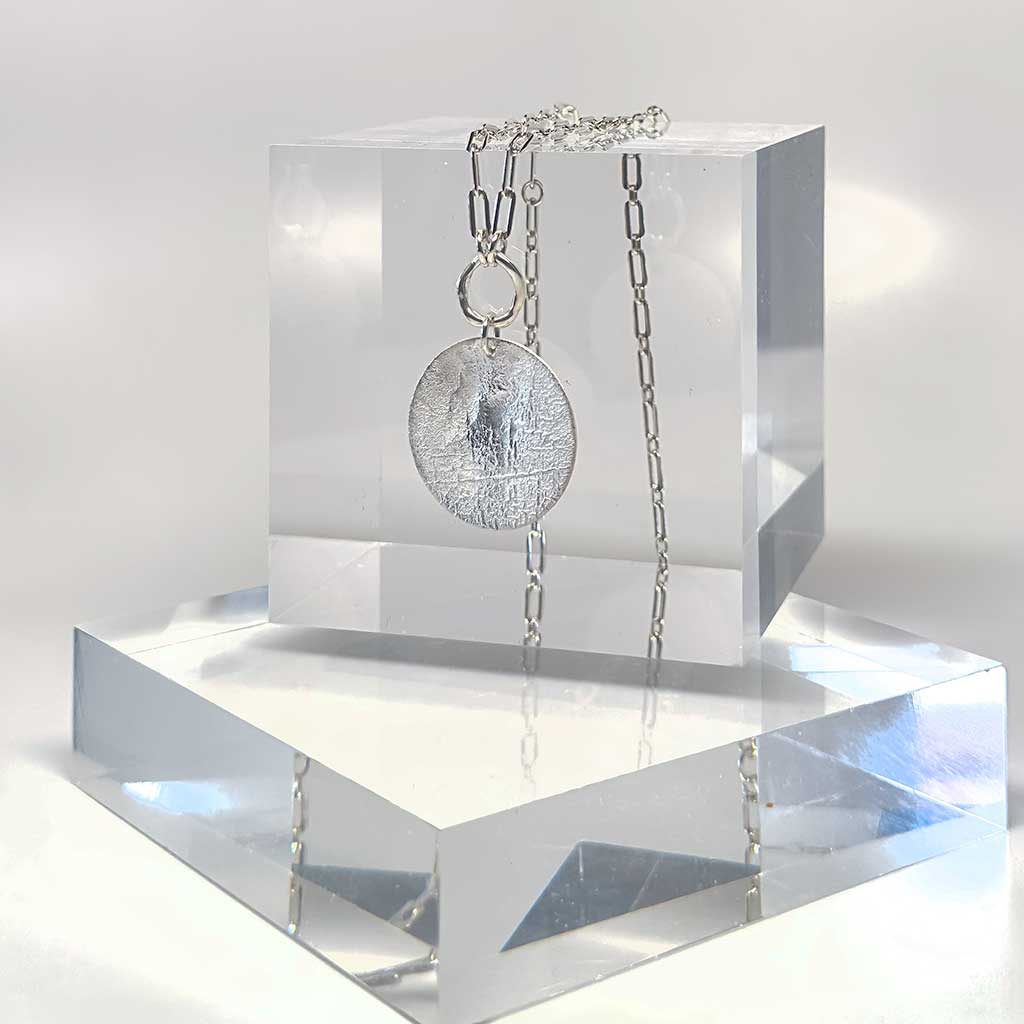 Reticulated Silver Necklace v-02