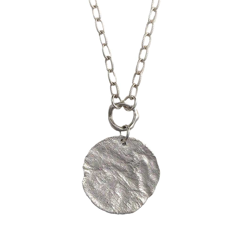 Reticulated Silver Necklace v-08