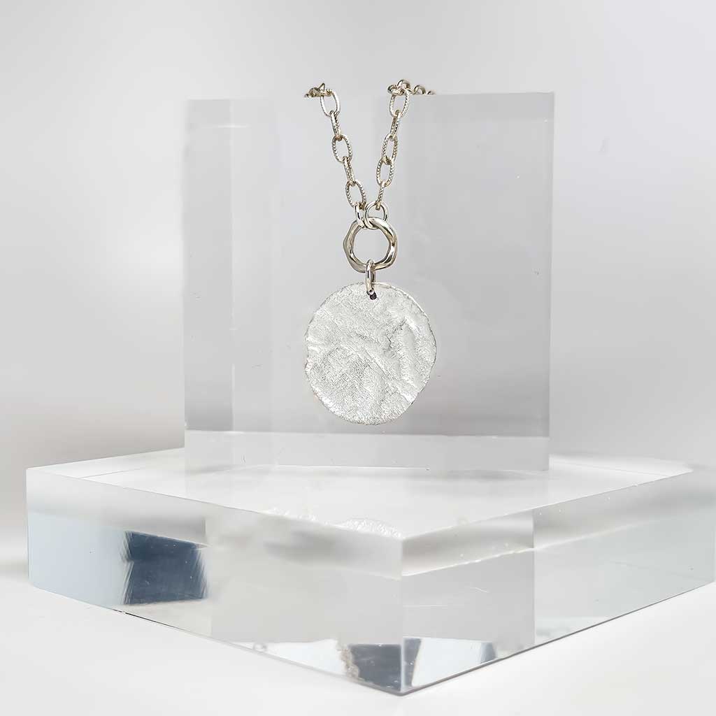 Reticulated Silver Necklace v-08