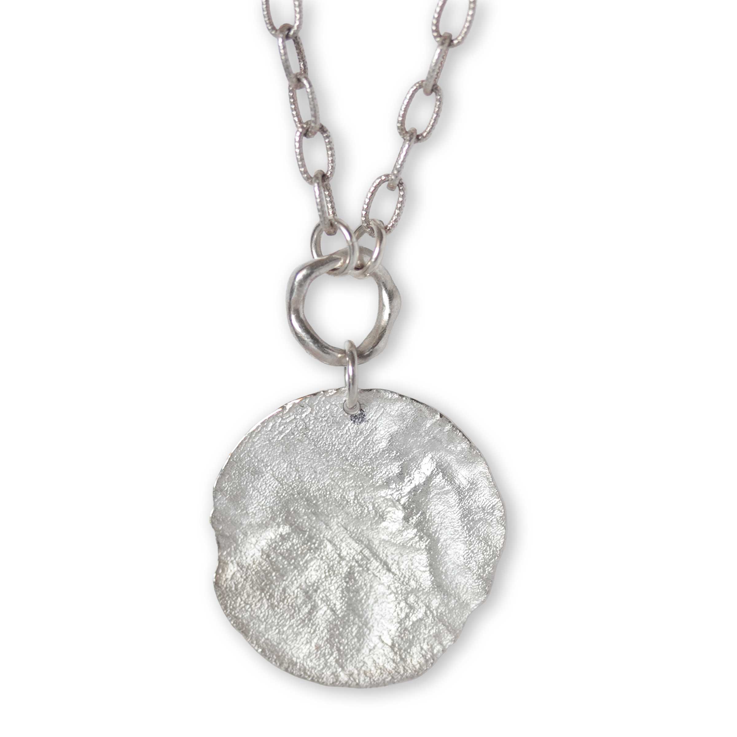 Reticulated Silver Necklace v-08