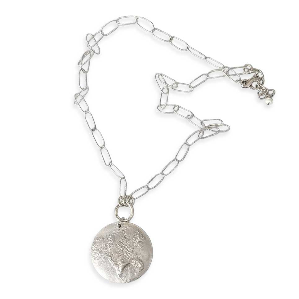 Reticulated Silver Necklace v-13