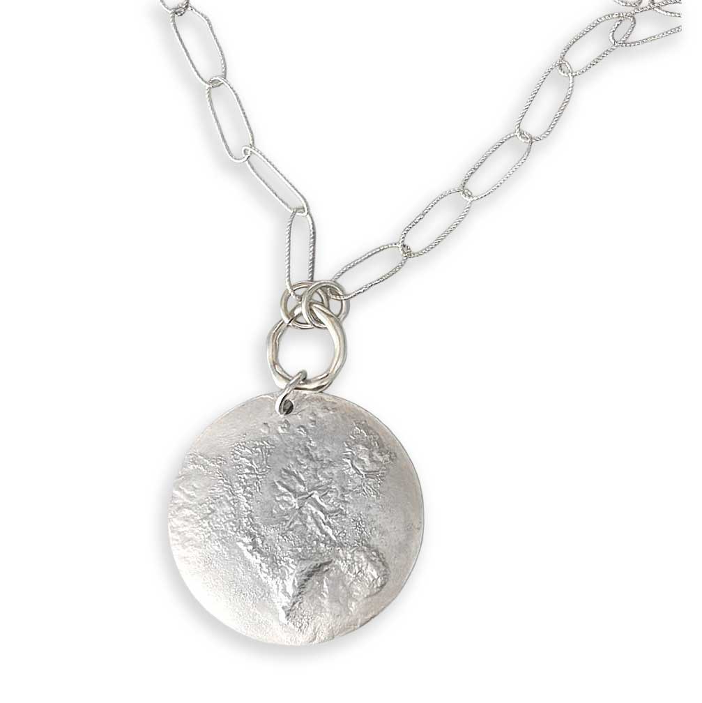 Reticulated Silver Necklace v-13